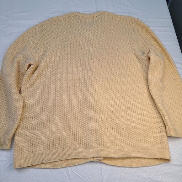 Women Cardigan Sweater Round Neck Solid Cable Casual Loose Soft Knitwear - Picture 4 of 5